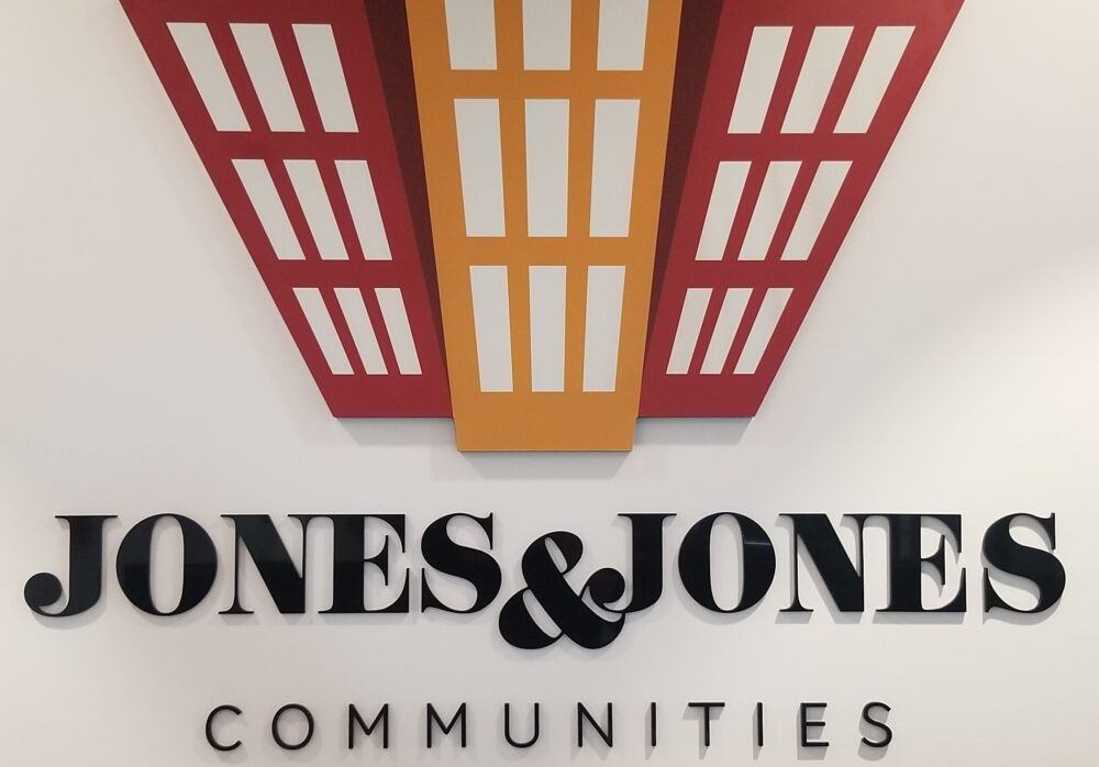 Bullpen Acrylic Lobby Sign for Jones and Jones in Woodland Hills