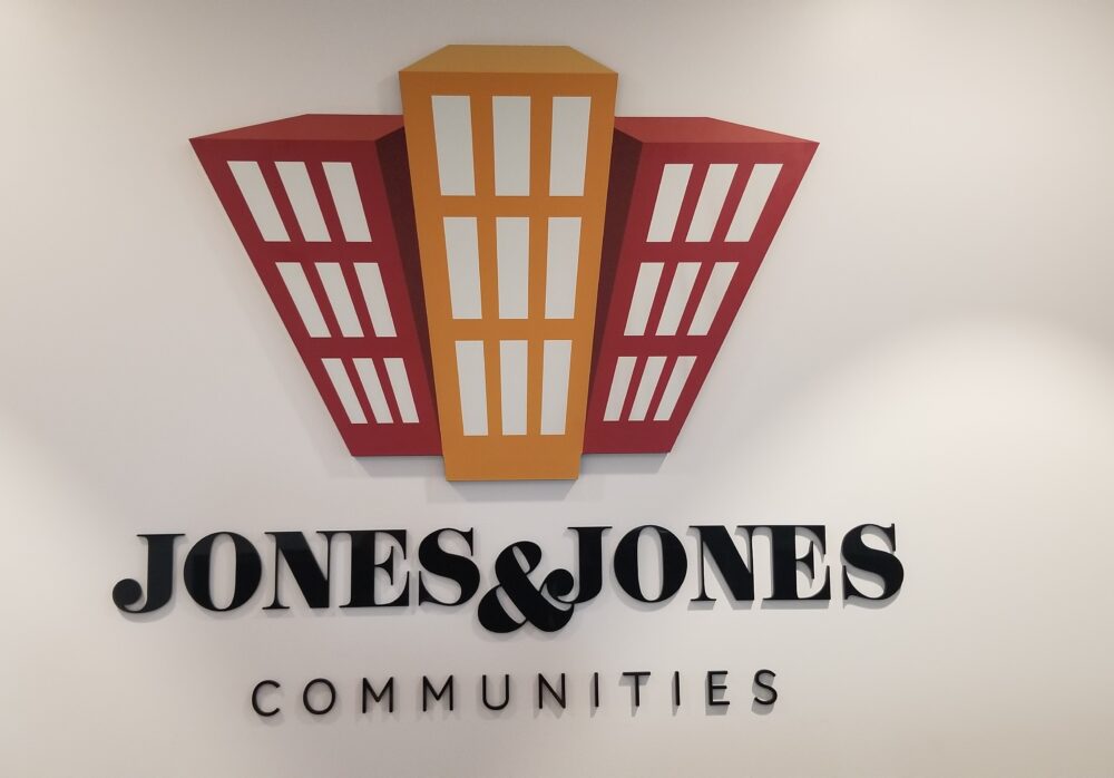 Conference Room Lobby Sign for Jones and Jones in Woodland Hills
