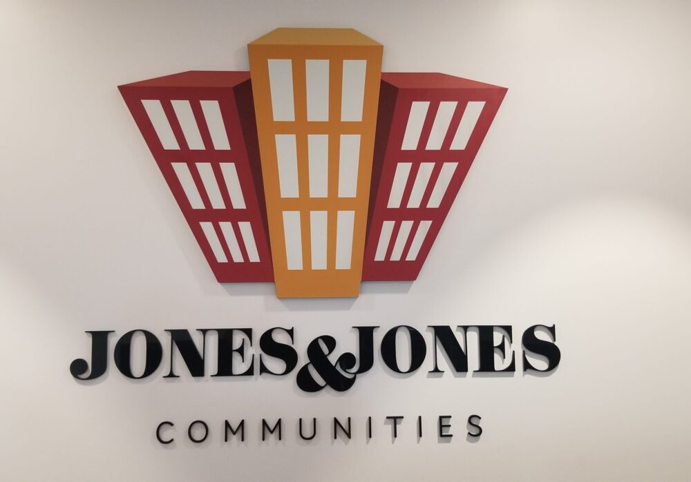 Conference Room Lobby Sign for Jones and Jones in Woodland Hills