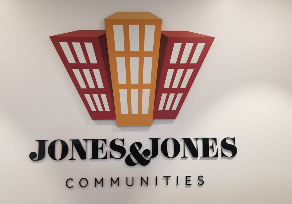 Conference Room Lobby Sign for Jones and Jones in Woodland Hills