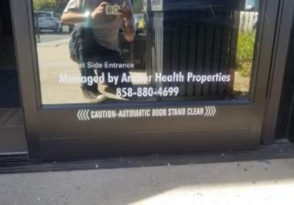 Entrance Window Graphics for Anchor Health in Westlake