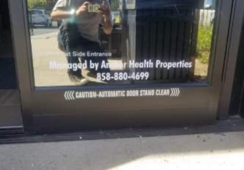 Entrance Window Graphics for Anchor Health in Westlake