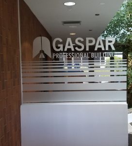 Read more about the article Etched Vinyl Office Window Graphics for Gaspar Insurance in Woodland Hills