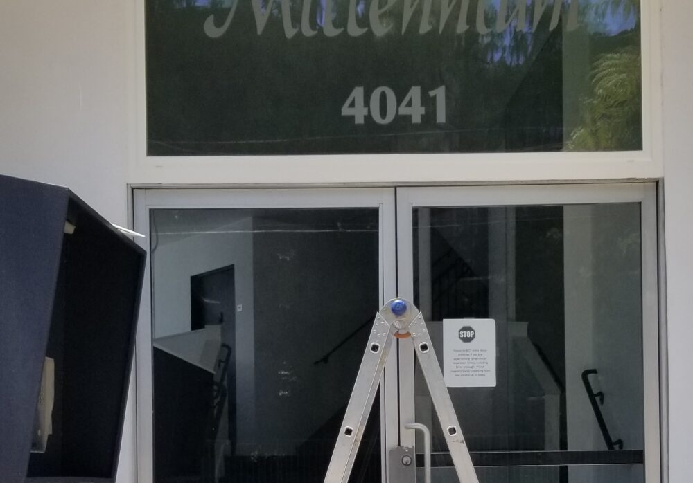 Frosted Vinyl Window Graphics for Millennium Apartments in Studio City