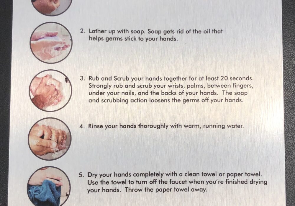 Custom COVID Handwashing Instruction Sign for Ethan Christopher