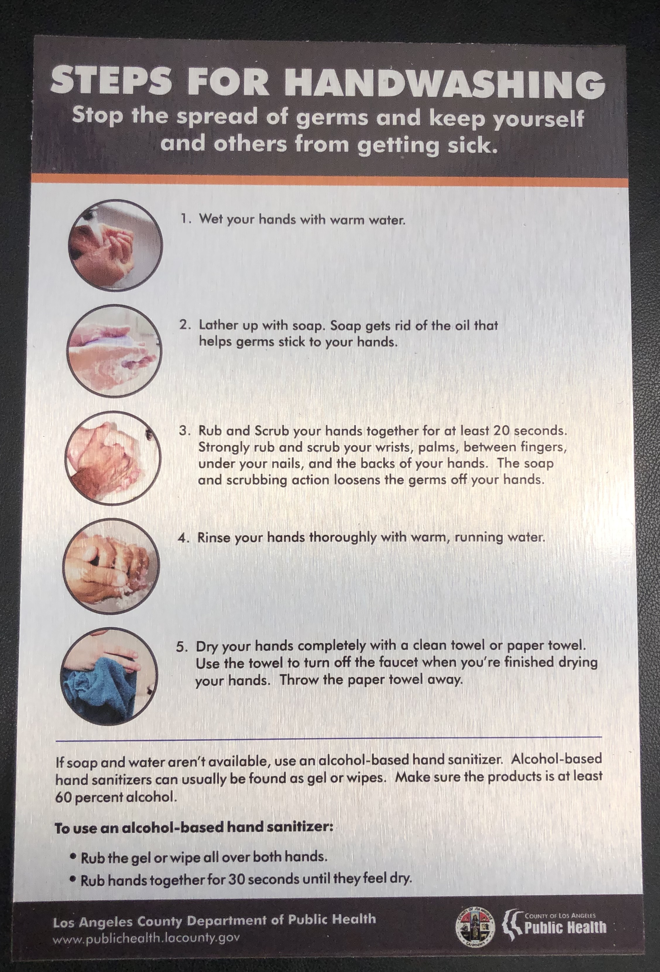 You are currently viewing Custom COVID Handwashing Instruction Sign for Ethan Christopher