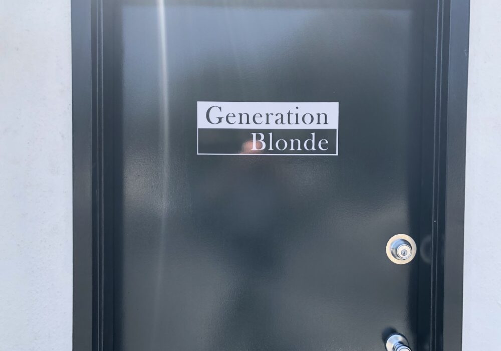 Custom Metal Entrance Sign for Generation Blonde in Woodland Hills