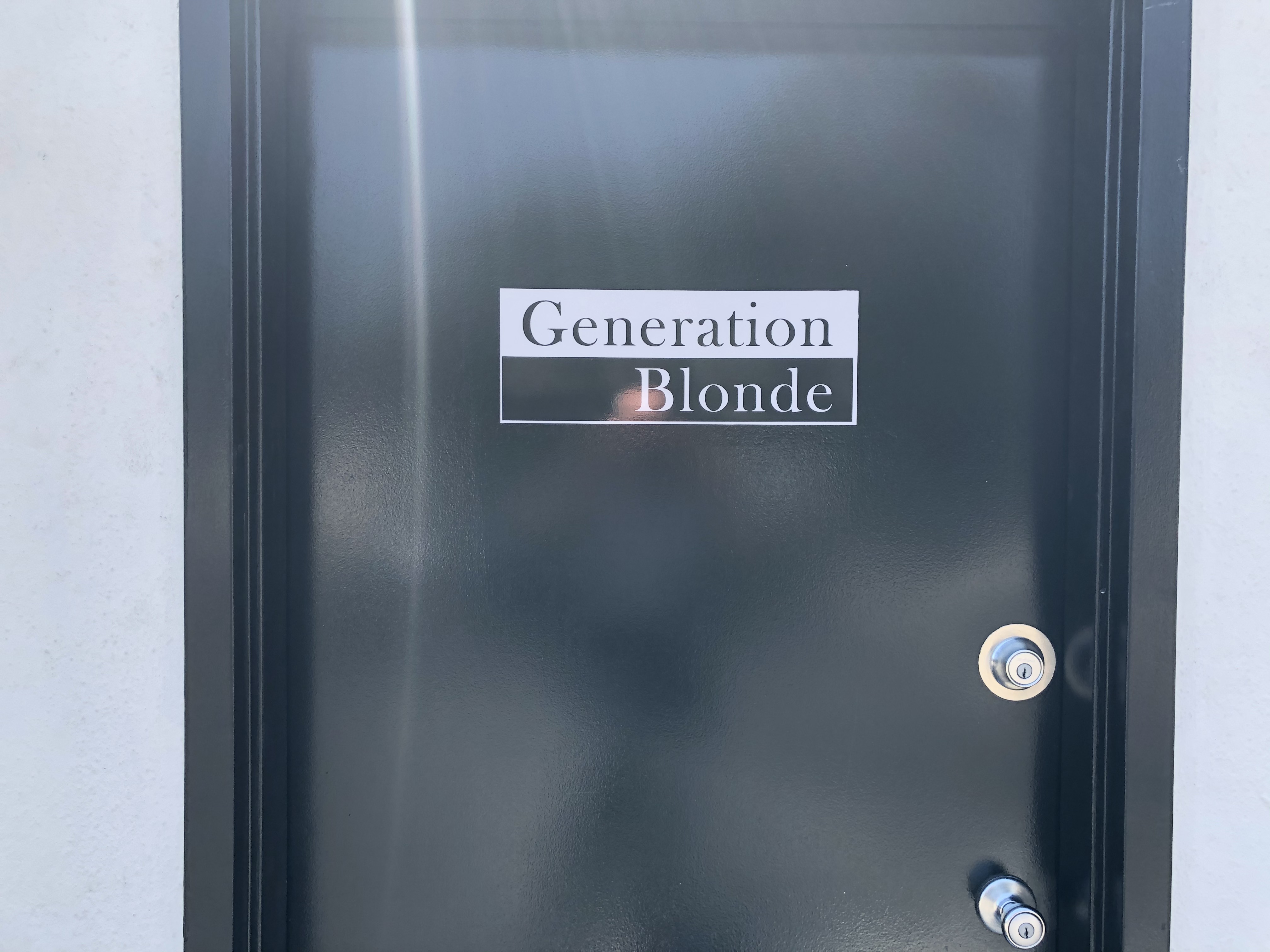 You are currently viewing Custom Metal Entrance Sign for Generation Blonde in Woodland Hills