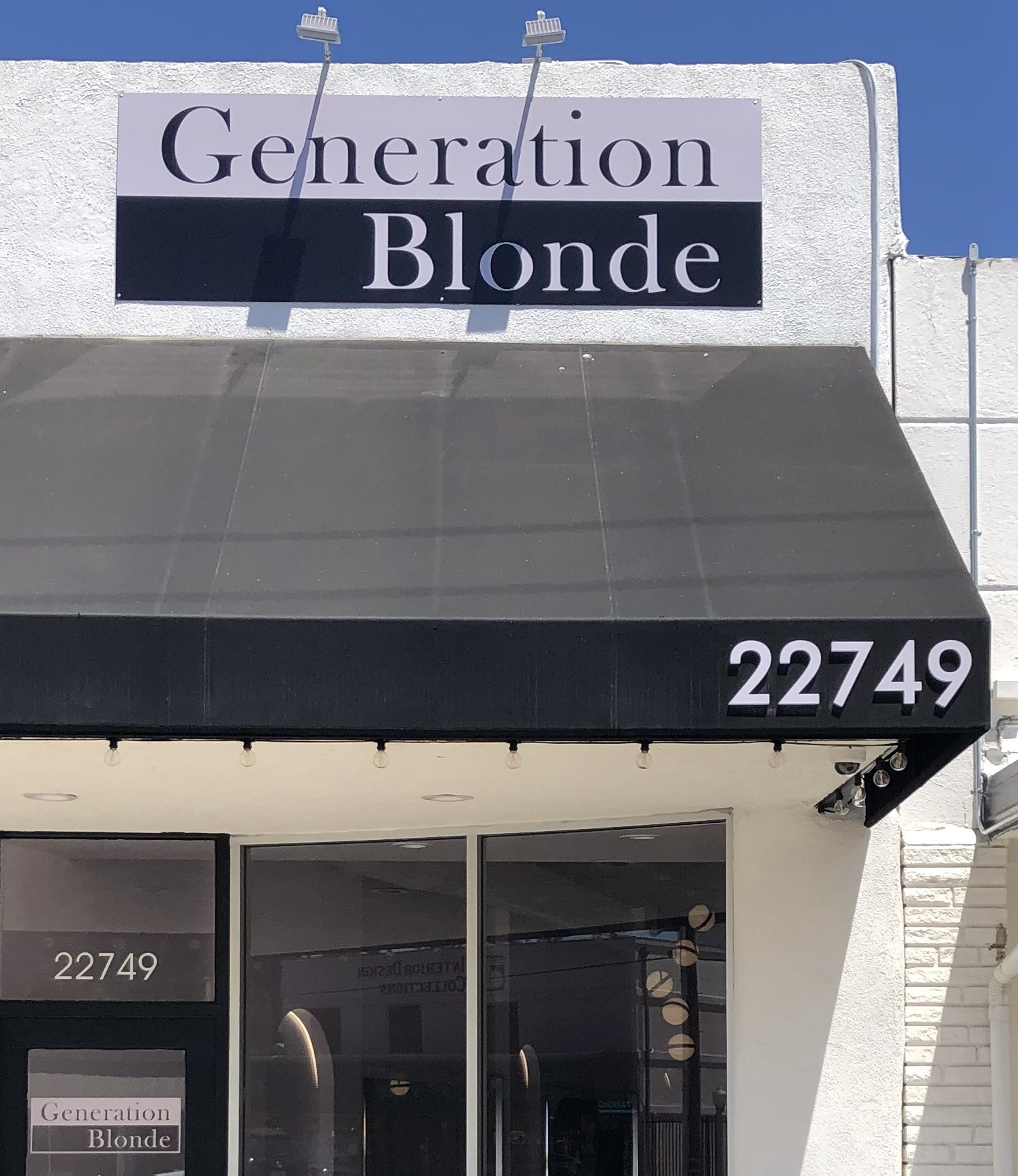A dimensional lettering address sign is a must have for any business and will certainly make Generation Blonde in Woodland Hills easier to find.