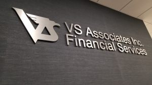 Read more about the article Investment Firm Lobby Sign for VS Associates in West Hills