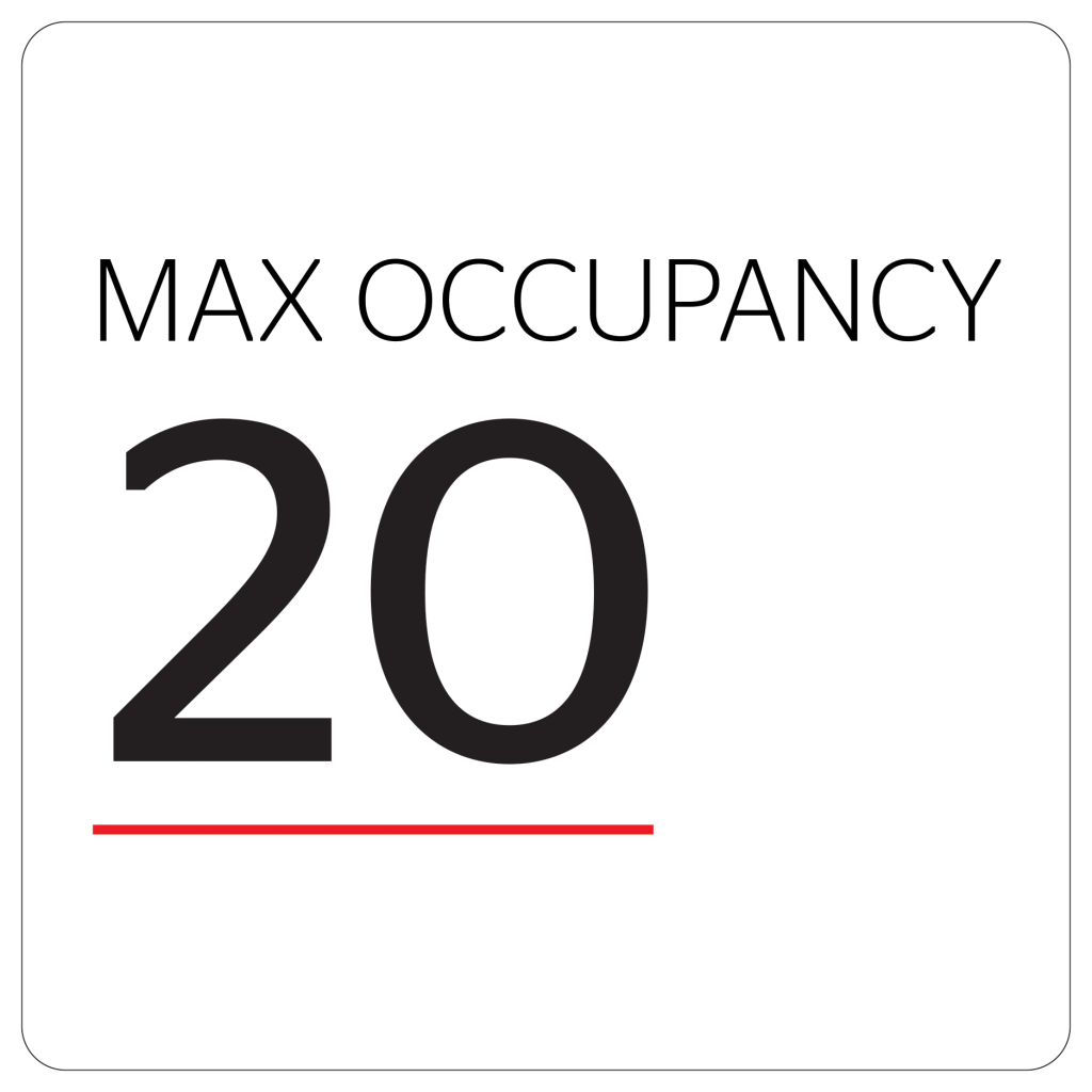 Gone are the days of stuffing as many people into a space as we can. Post Room Occupancy Signs to help social distancing and minimize crowding.