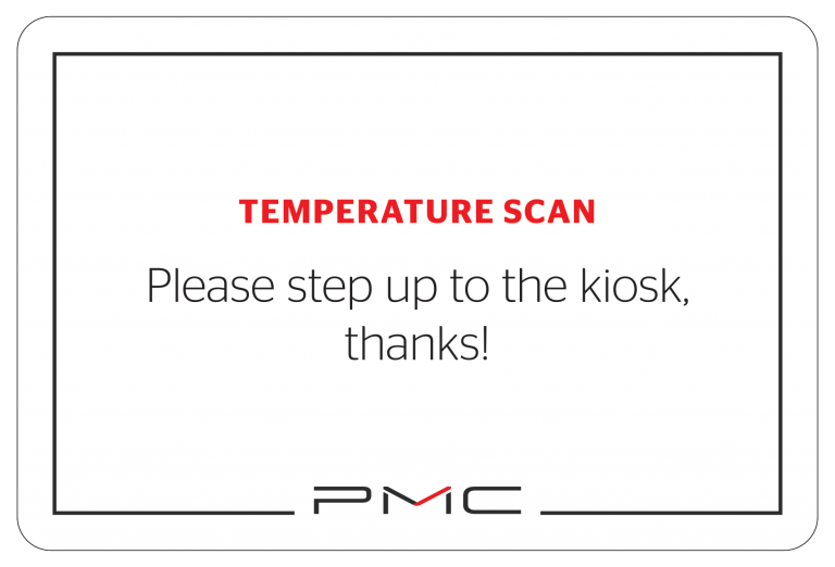 Temp Desk Sign Temperature Kiosk Signs for Re-Opening Businesses – Premium Solutions