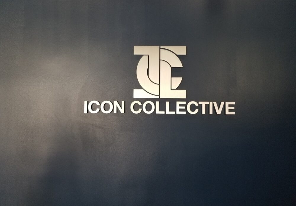 Metal School Lobby Sign and Business Sign Package for Icon Collective in Burbank