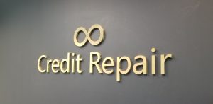 Read more about the article Metal Office Lobby Sign for Unlimited Credit Repair in Woodland Hills