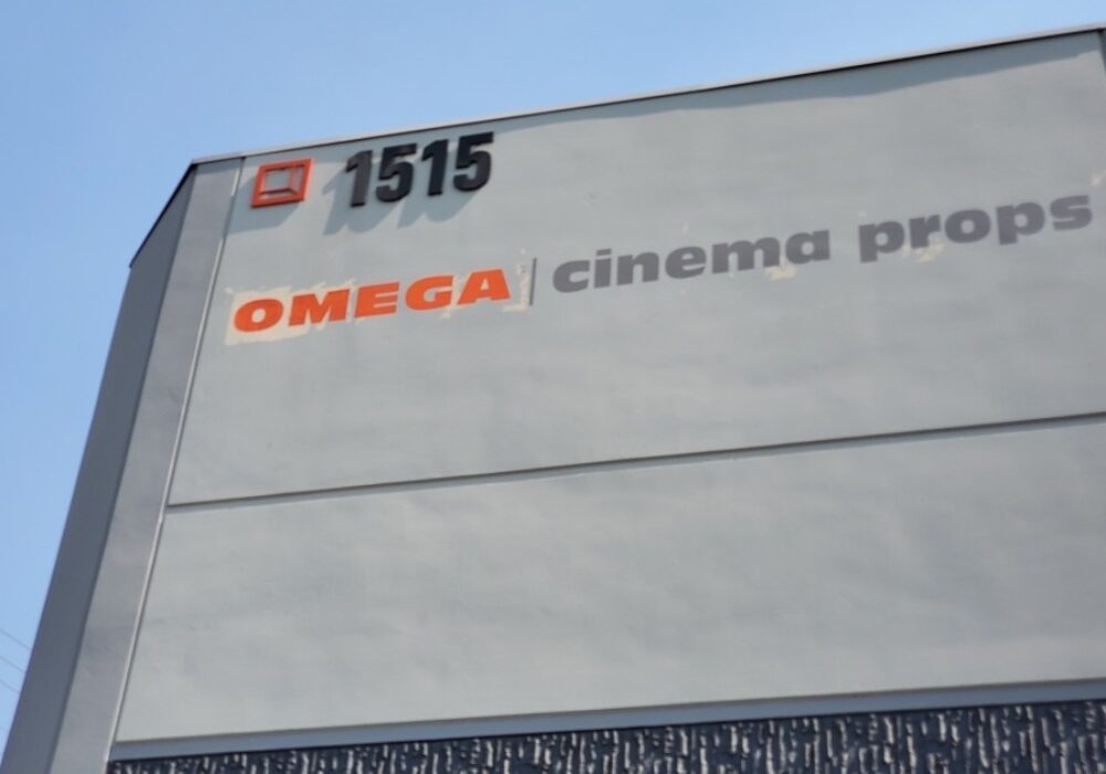 Hand-Painted Sign for Omega Cinema Props in Los Angeles