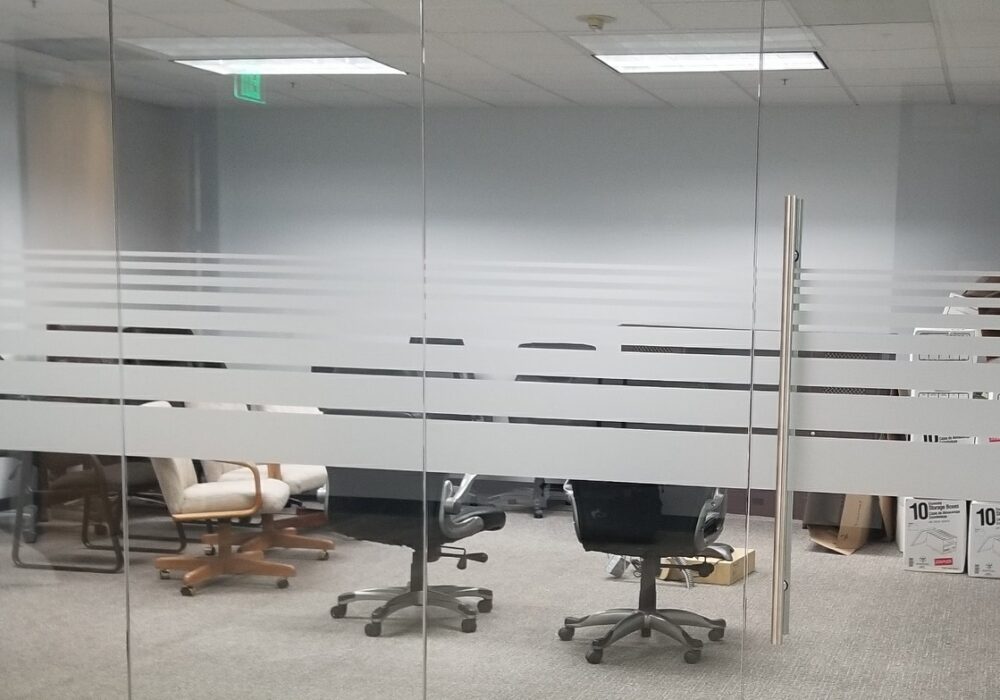 Frosted Vinyl Office Window Graphics for Schimmel and Parks in Sherman Oaks