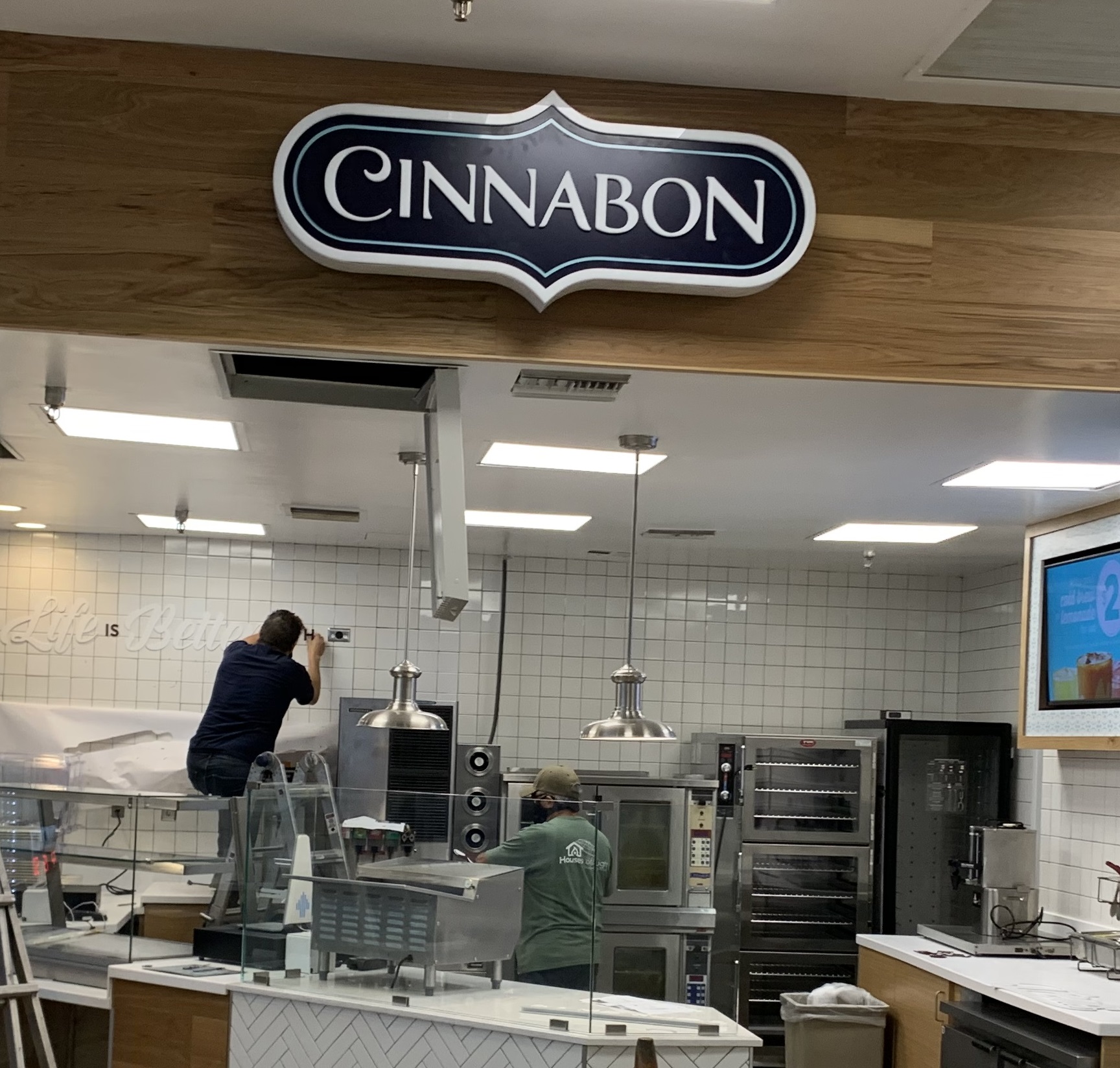 Part of a business sign package for Cinnabon in Del Amo Mall in Torrance in partnership with TubeArt. It includes 2 sets for channel letters.