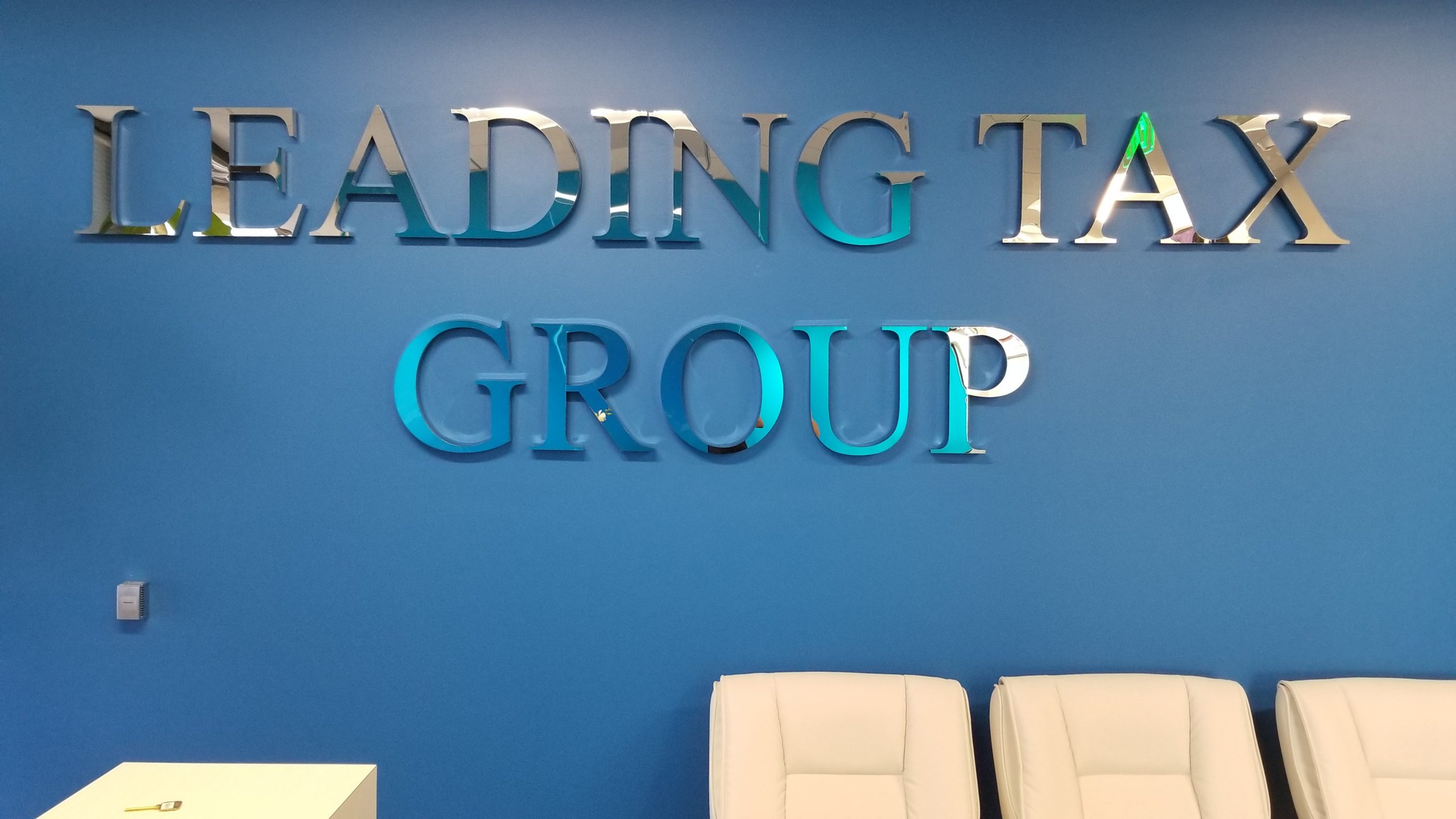You are currently viewing Metal Lobby Sign for Leading Tax Group in Sherman Oaks