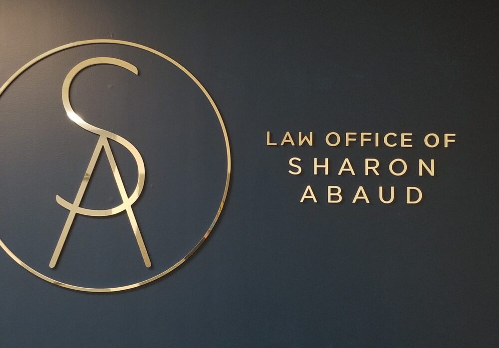 Laser-Cut Acrylic Lobby Sign for Sharon Abaud in Torrance