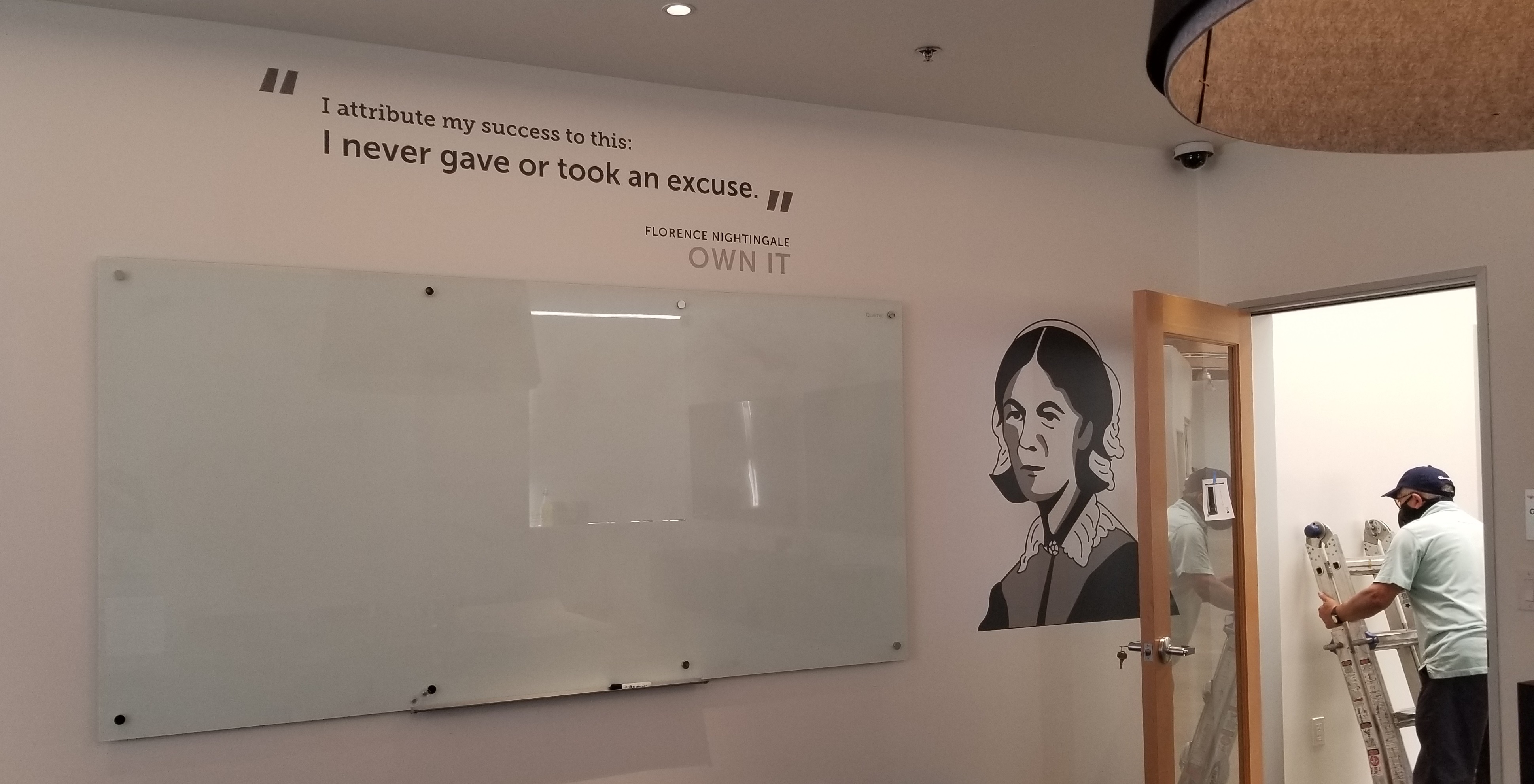 Inside TigerConnect's conference rooms, we installed inspiring wall graphics displaying portraits of the healthcare pioneer each room is named for.