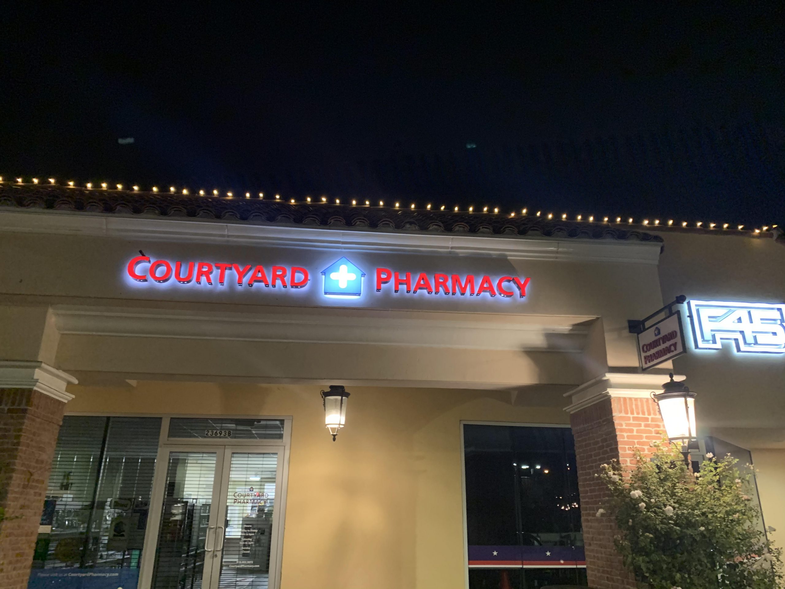 You are currently viewing Illuminated Channel Letters for Courtyard Pharmacy in Calabasas