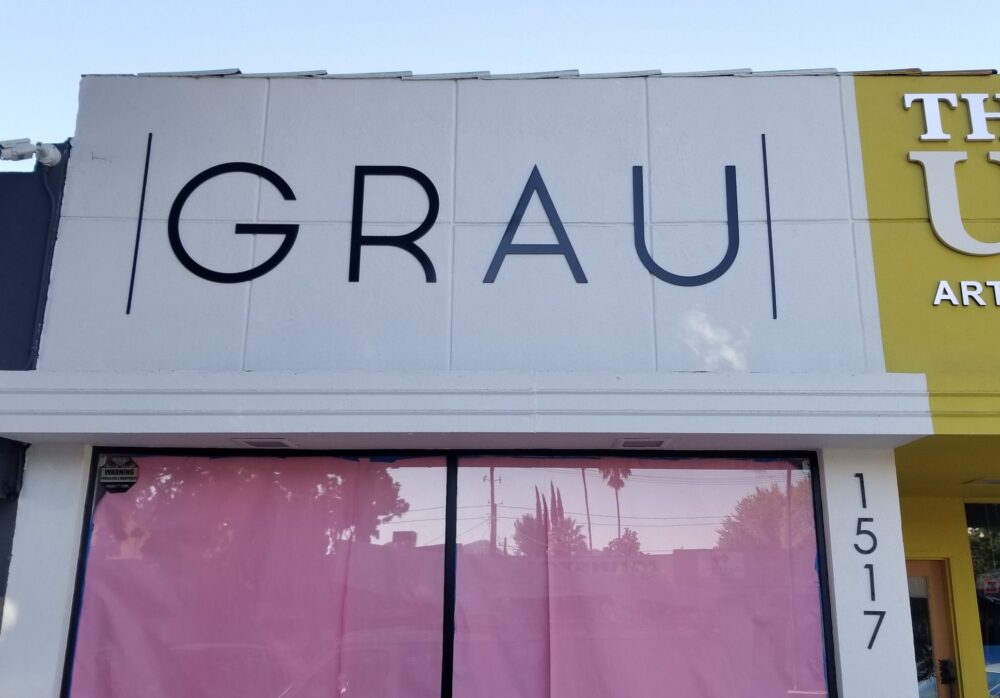 Storefront Dimensional Lettering for GRAU Women’s Boutique in Burbank