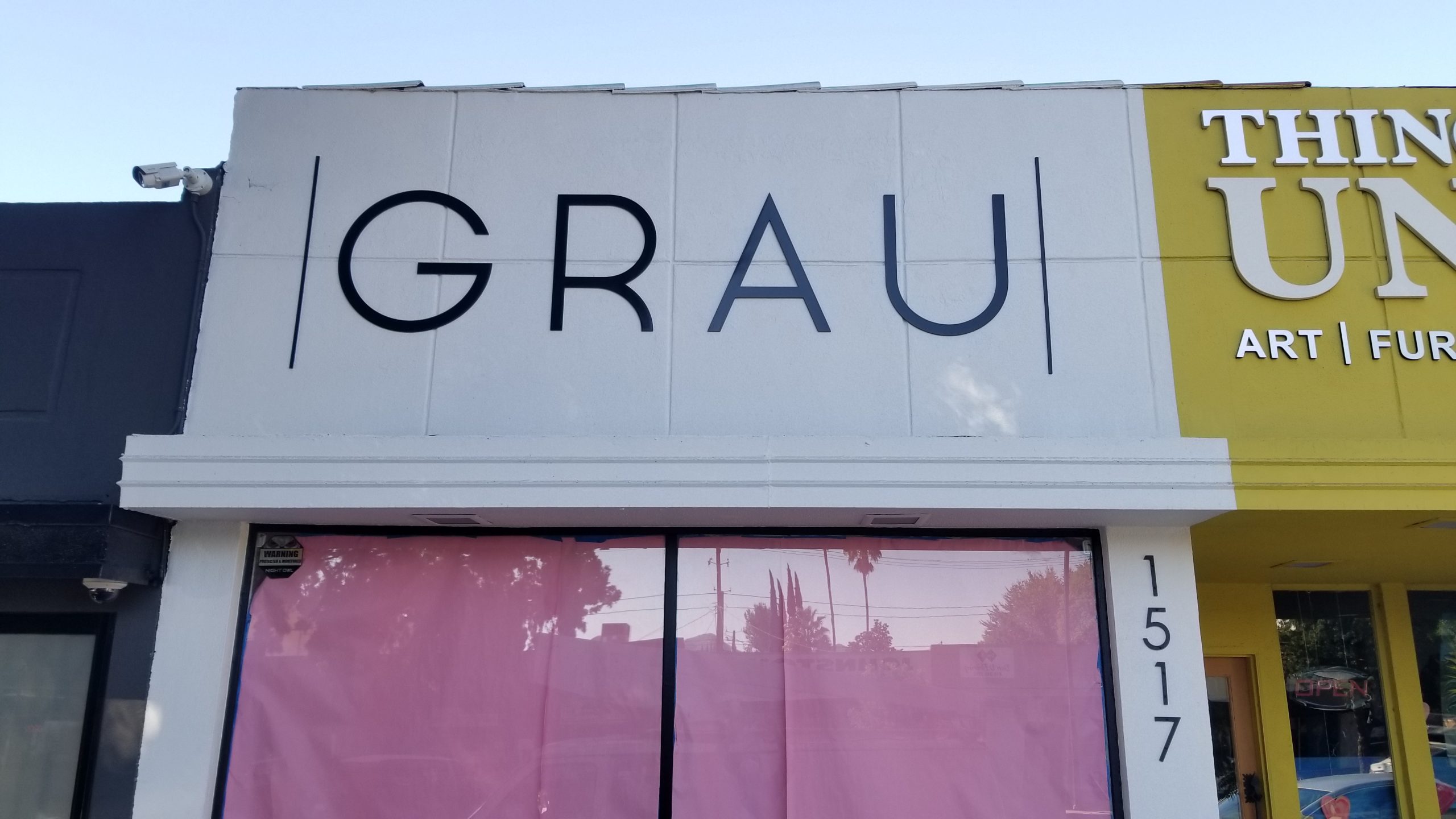 This is the storefront dimensional lettering we fabricated and installed for GRAU Women's Boutique in Burbank.