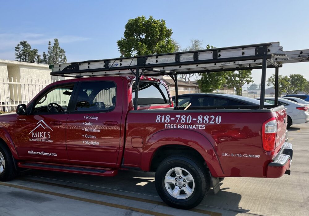 Service Vehicle Graphics for Mikes Roofing in Van Nuys