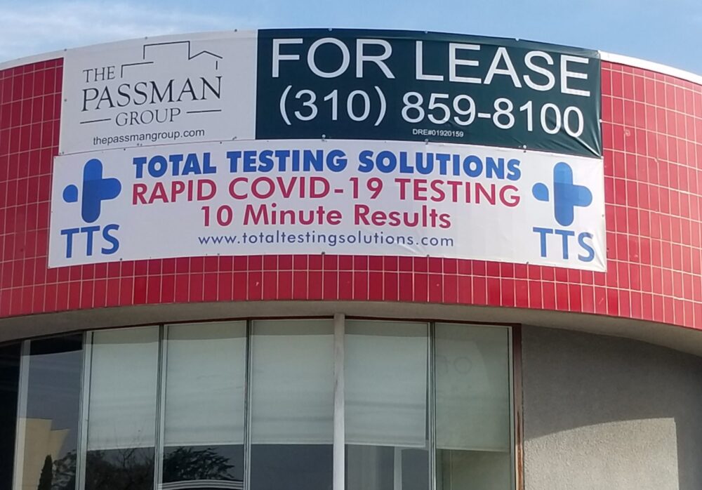 Building Banner for Total Testing Solutions in West Los Angeles