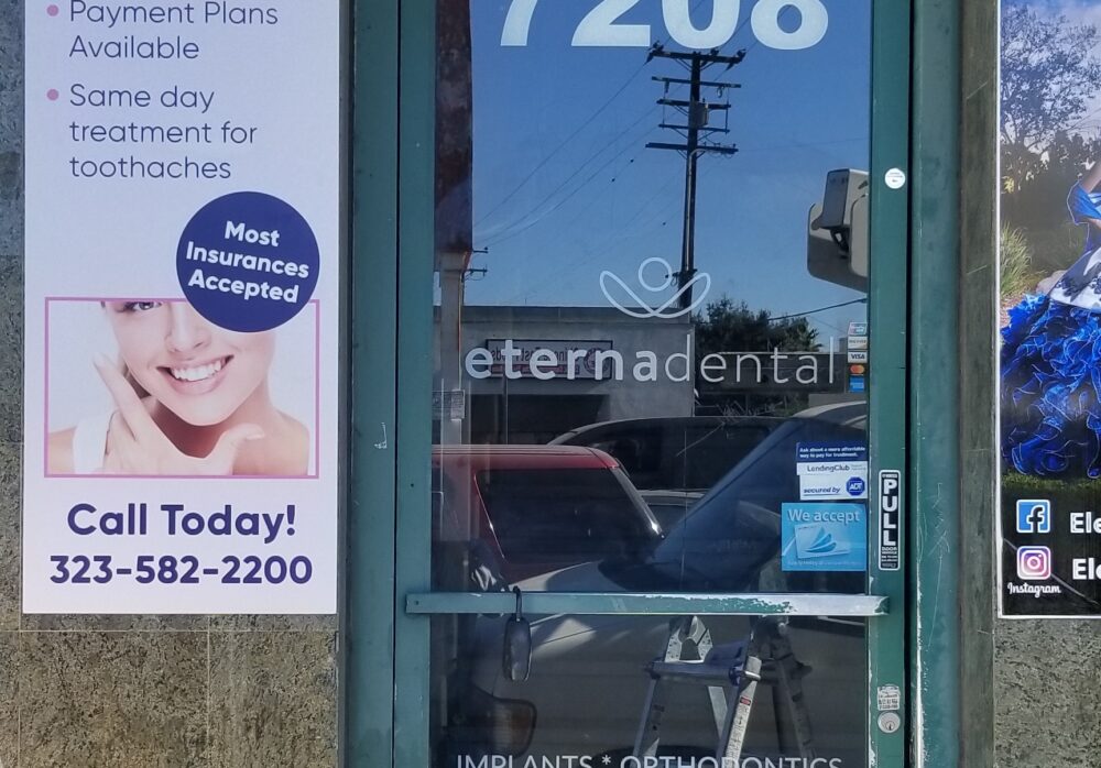 Custom Door Signage for Eternadental’s Business Sign Package