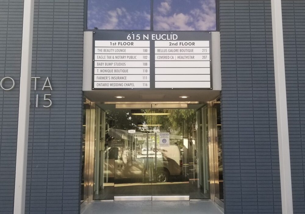 Directory Building Sign 615 Euclid in Ontario