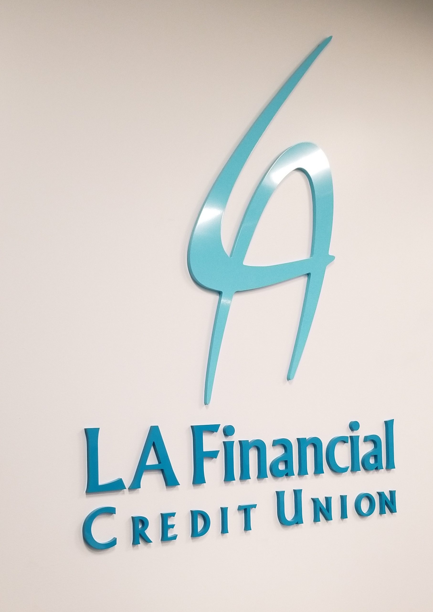 Part of a business sign package for LA Financial, this office lobby sign will definitely spruce up their workplace and make it more eye-catching for clients