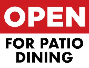 Outdoor or patio dining allows customers to enjoy their favorite restaurants, bars or cafes safely. Establishments can advertise it with Outdoor Dining Signs.