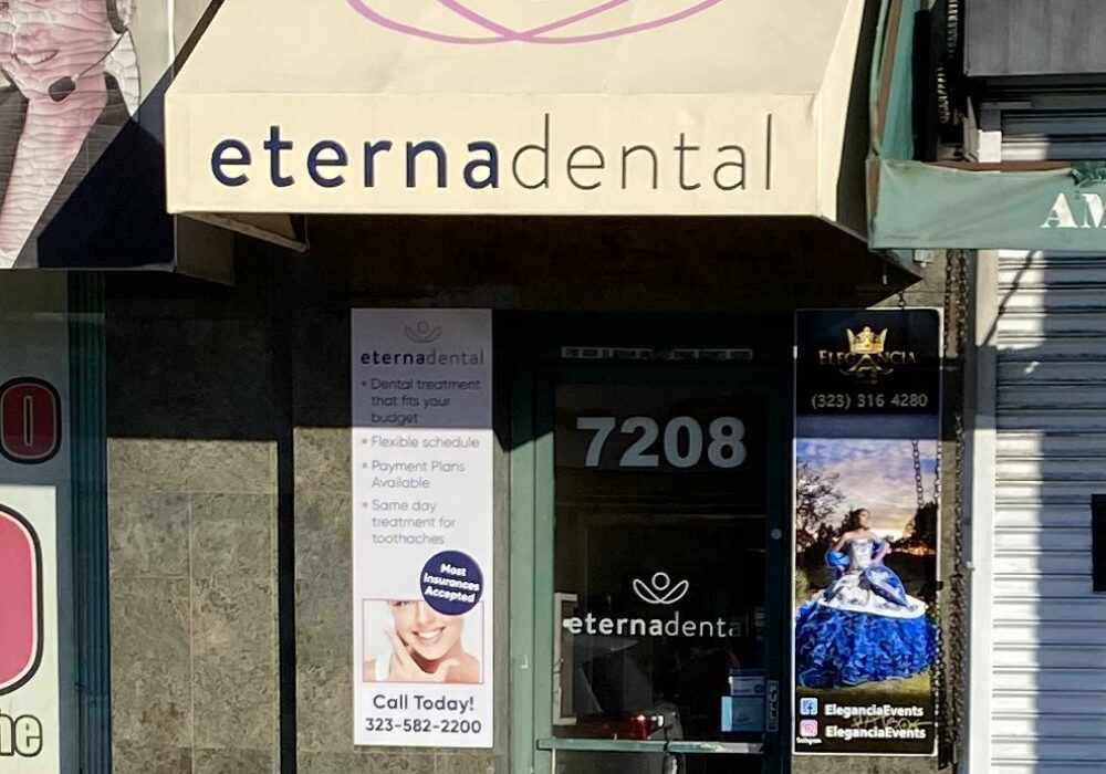 Awning Sign for Eternadental in Huntington Park