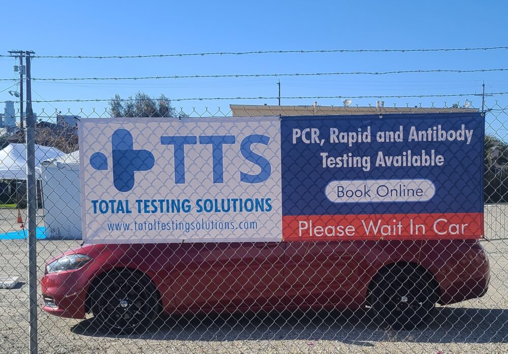 Smaller Custom Banners on Fences for Total Testing Solutions in Los Angeles
