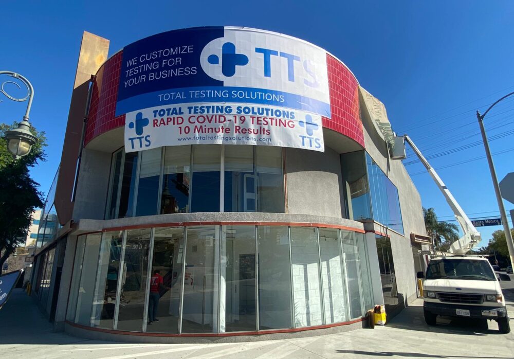 Giant Banners for Total Testing Solutions in West Los Angeles