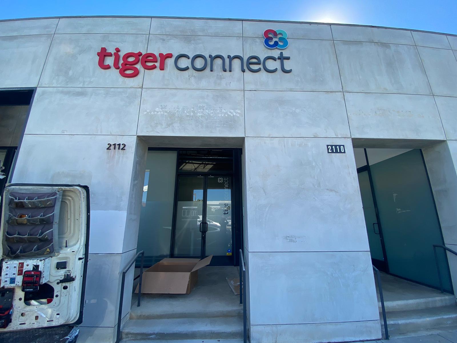 This dimensional letter sign is part of our business sign package for TigerConnect. With this exterior sign, their Santa Monica office will stand out.