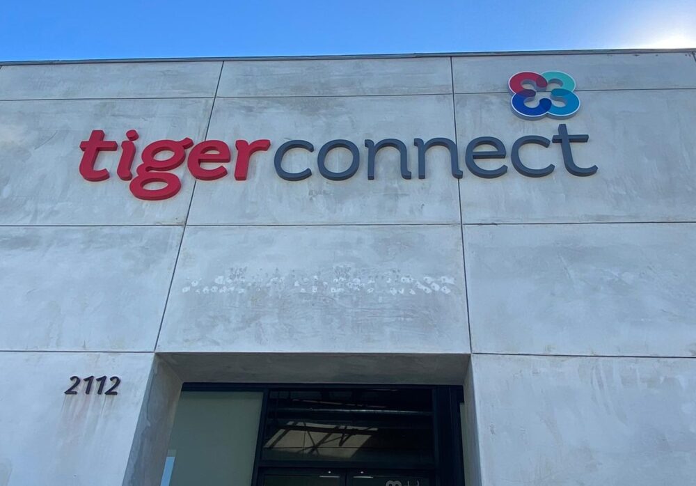 Building Dimensional Letter Sign for Tiger Connect in Santa Monica