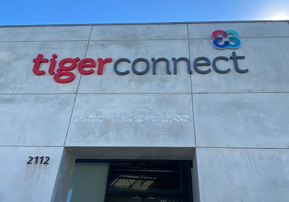 Building Dimensional Letter Sign for Tiger Connect in Santa Monica