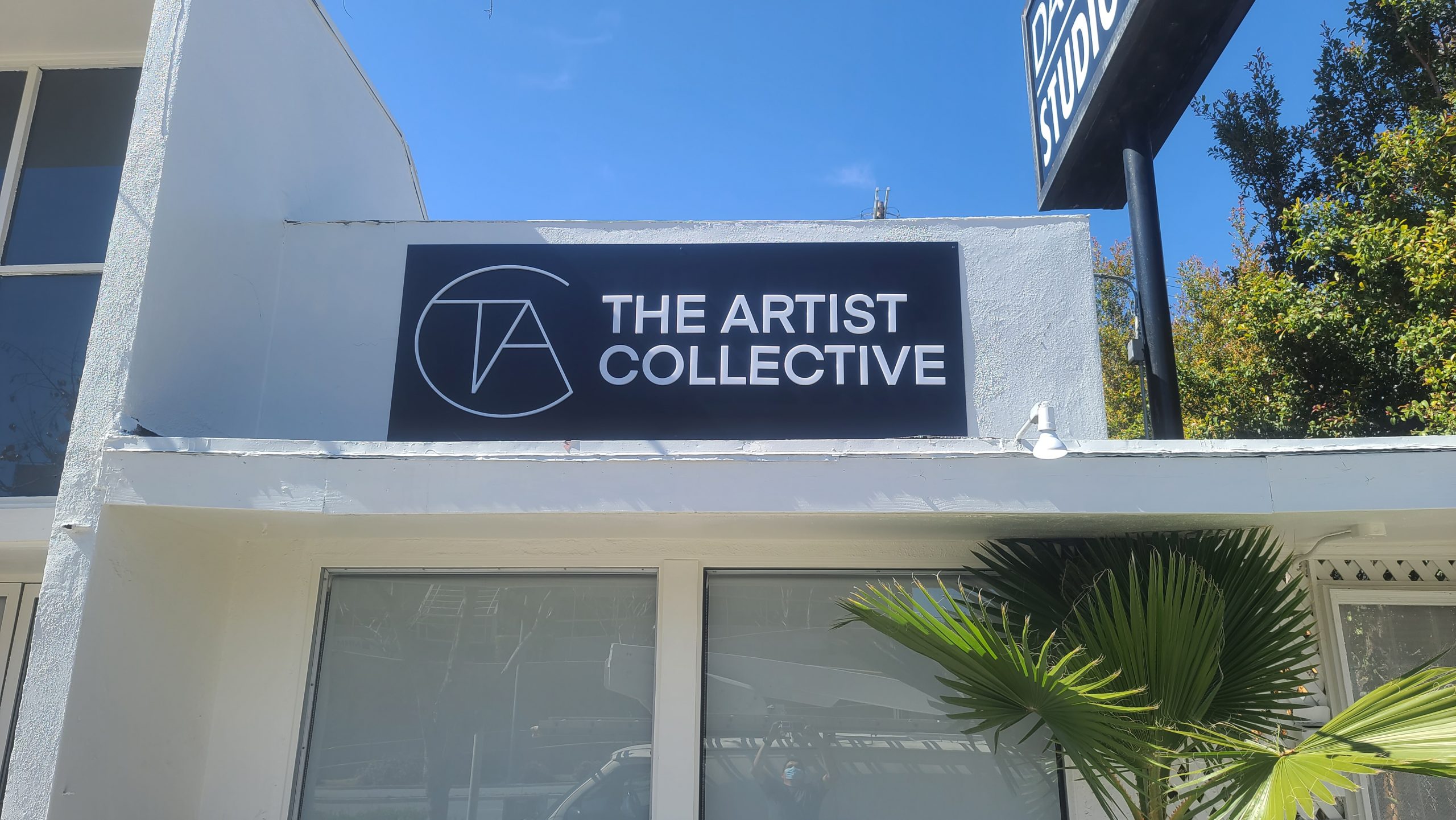 This is the custom dimensional lettering sign we fabricated and installed for The Artist Collective in Los Angeles.