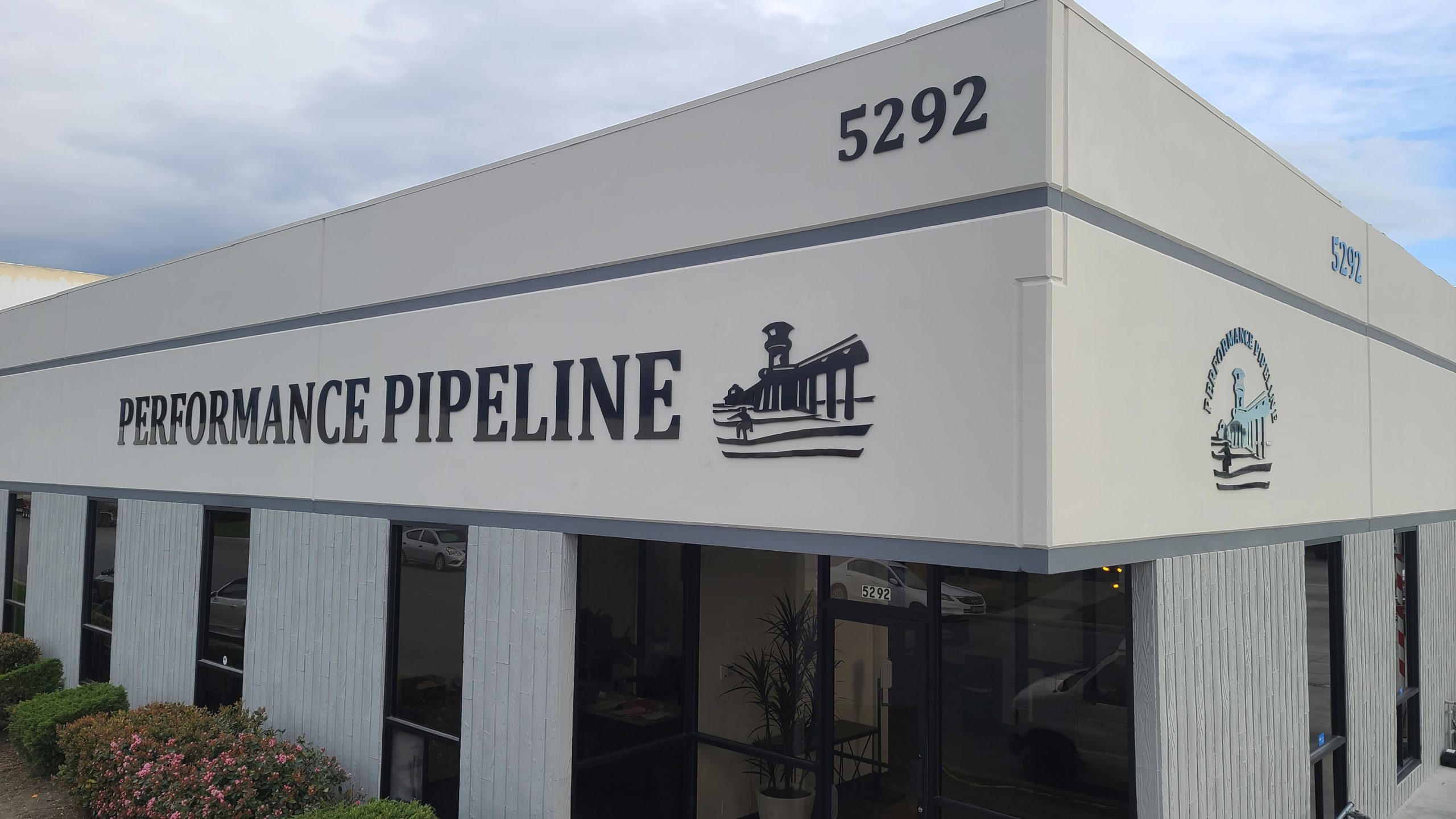 This set of dimensional letters is part of our Business Sign Package for Perfromance Pipeline in Huntington Beach.