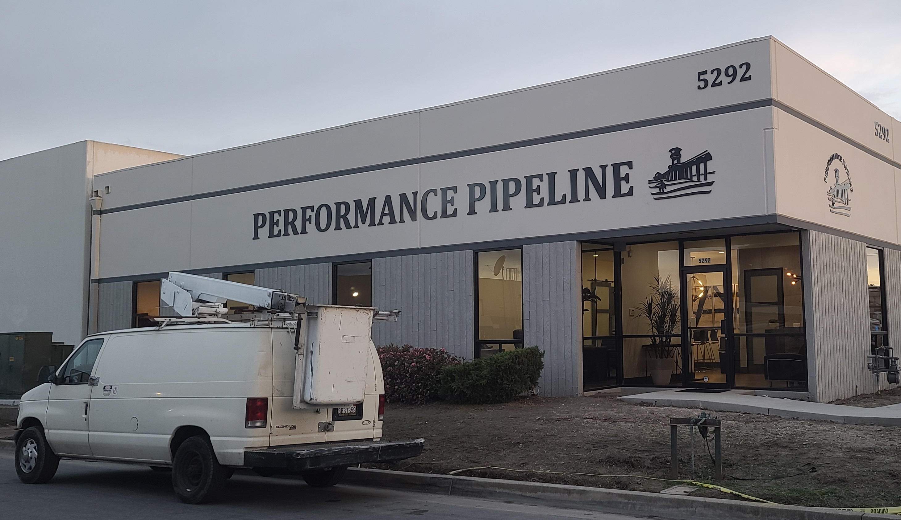 More highlights from our dimensional letters business sign package for Performance Pipeline's Huntington Beach facility