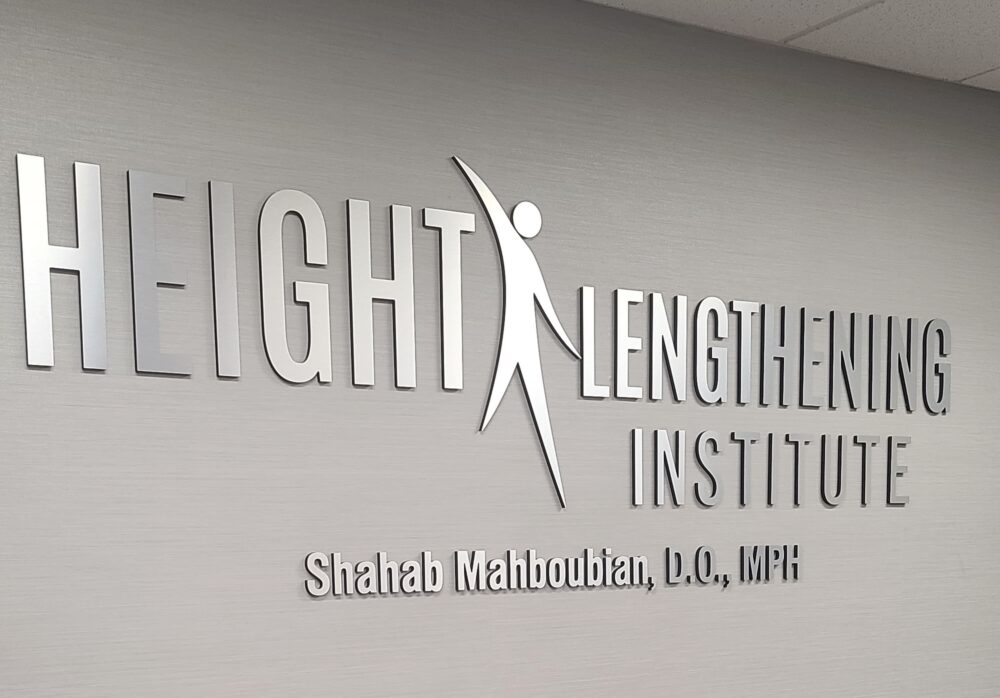 Clinic Lobby Sign for Height Lengthening Institute in Burbank