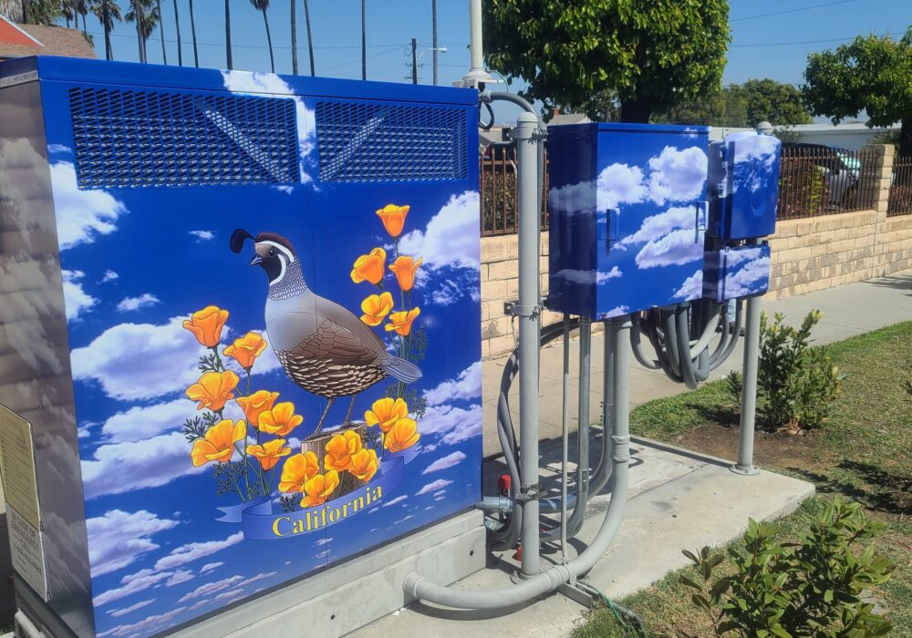 Utility Box Vinyl Wrap for Process Cellular in Santa Ana