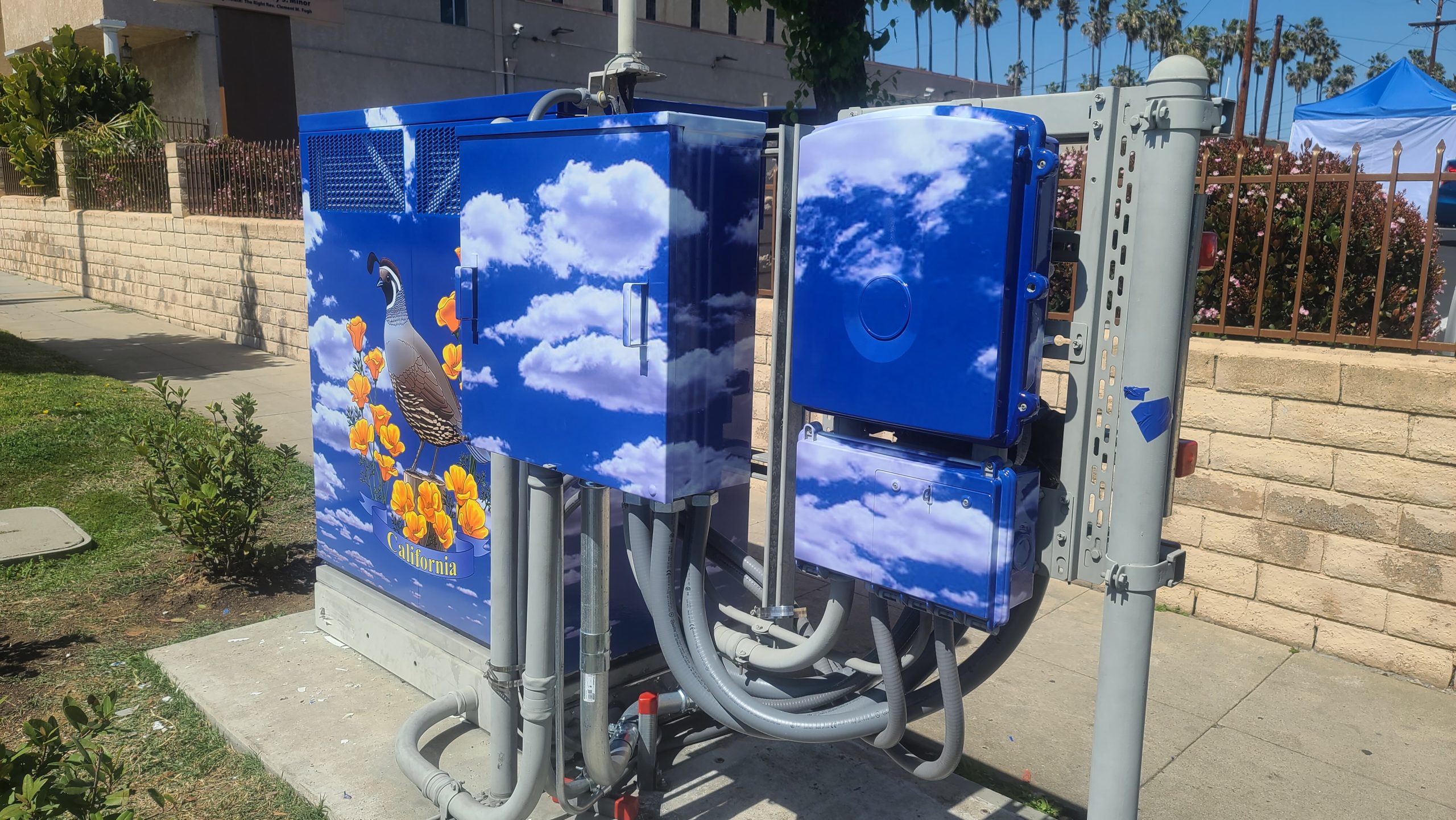 More from the utility box vinyl wrap sign package we provided Process Cellular in Santa Ana.