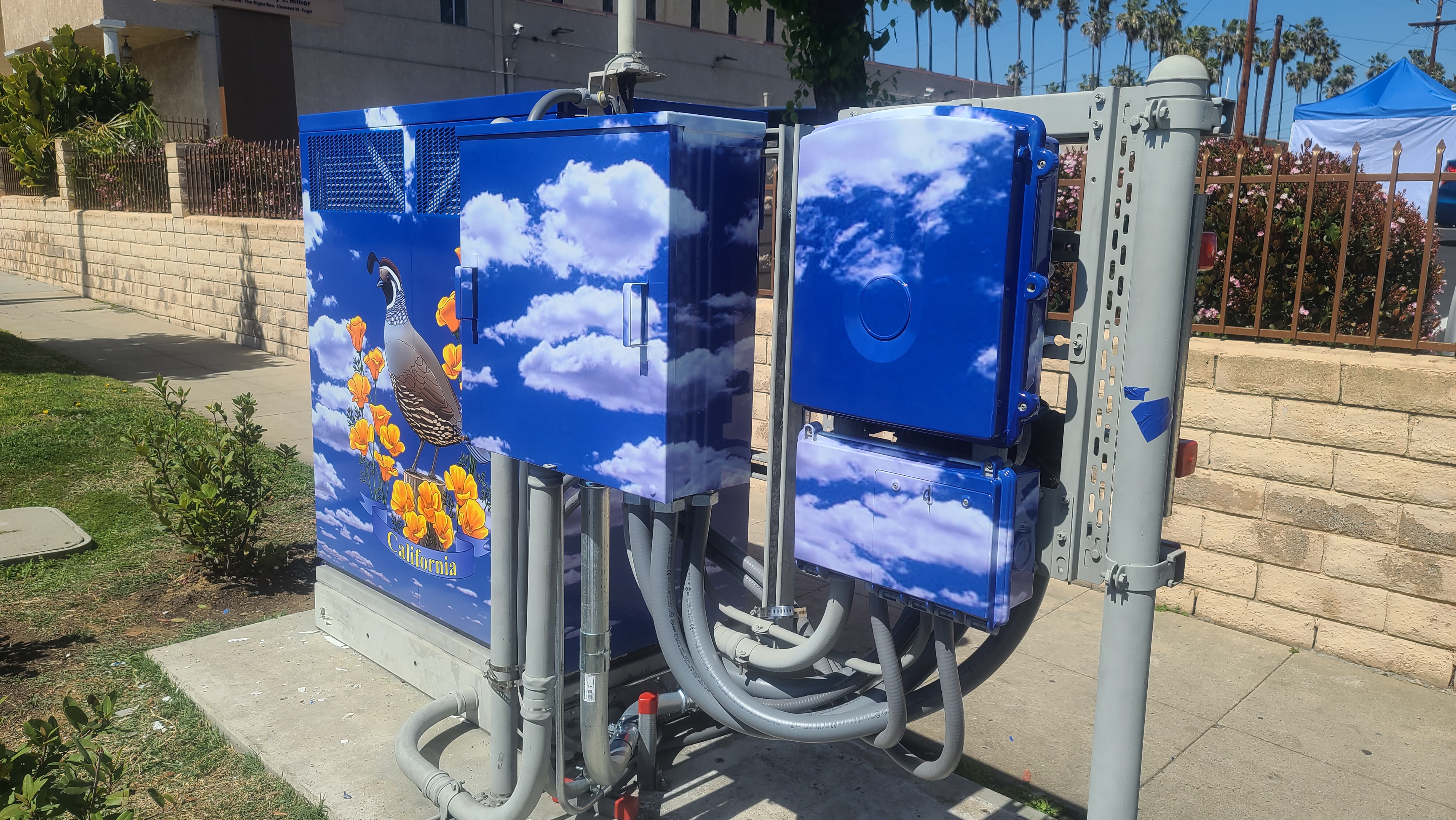 More from the utility box vinyl wrap sign package we provided Process Cellular in Santa Ana.