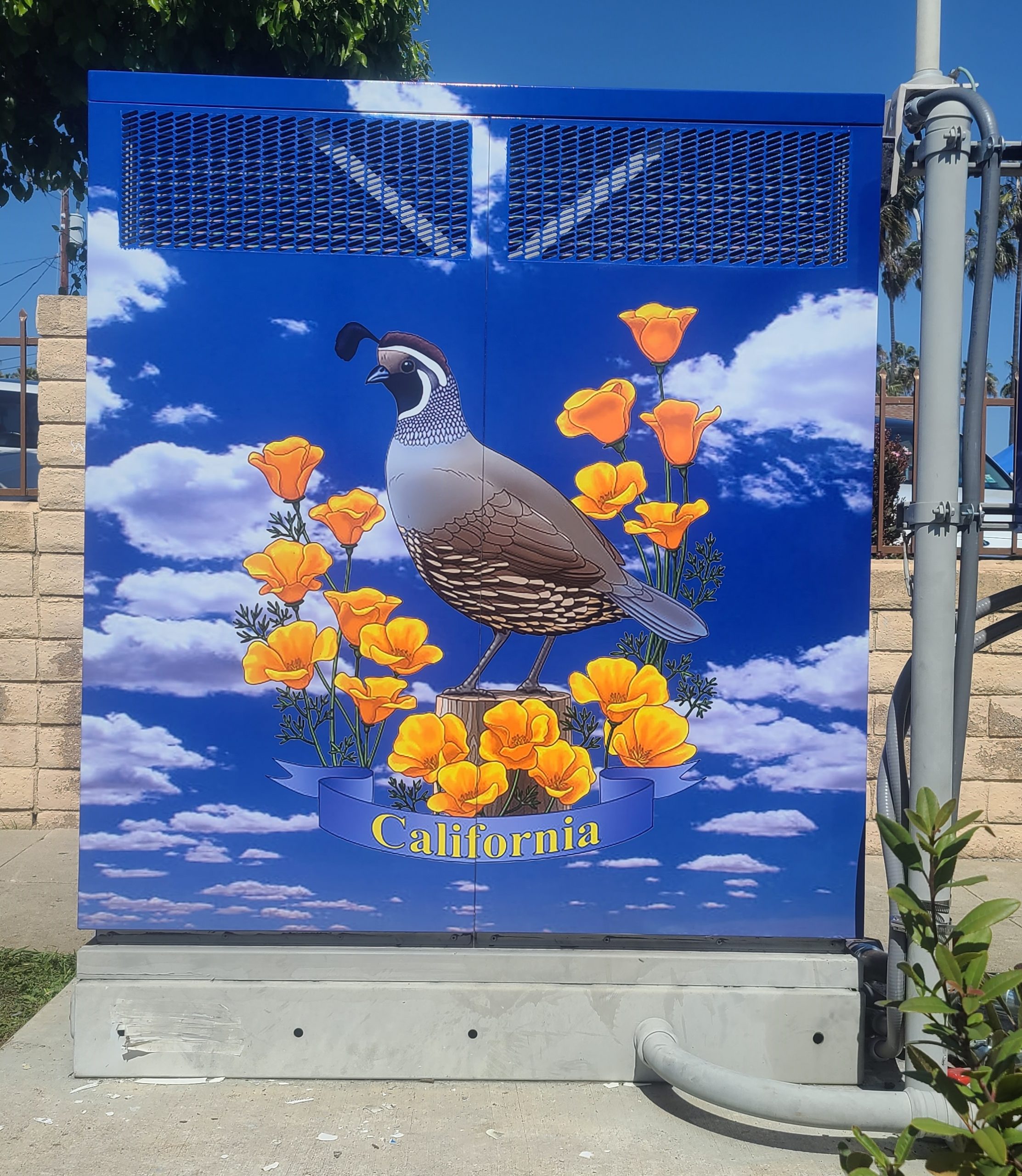 This is the full utility box vinyl wrap we made and installed for Process Cellular in Santa Ana.