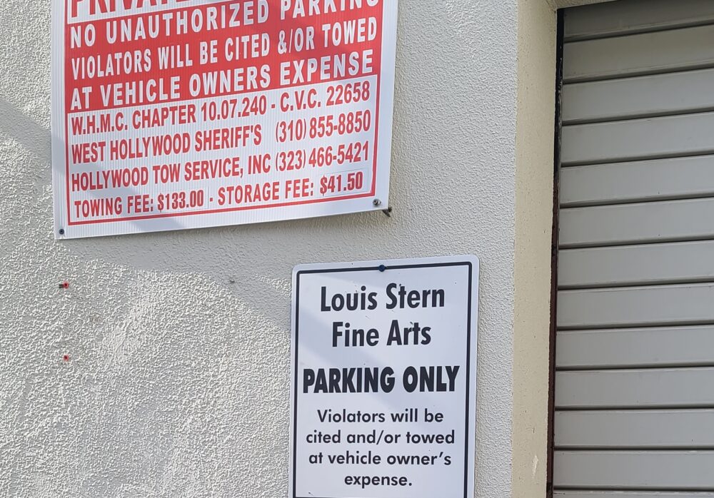 Parking Lot Signs for Faring in West Hollywood