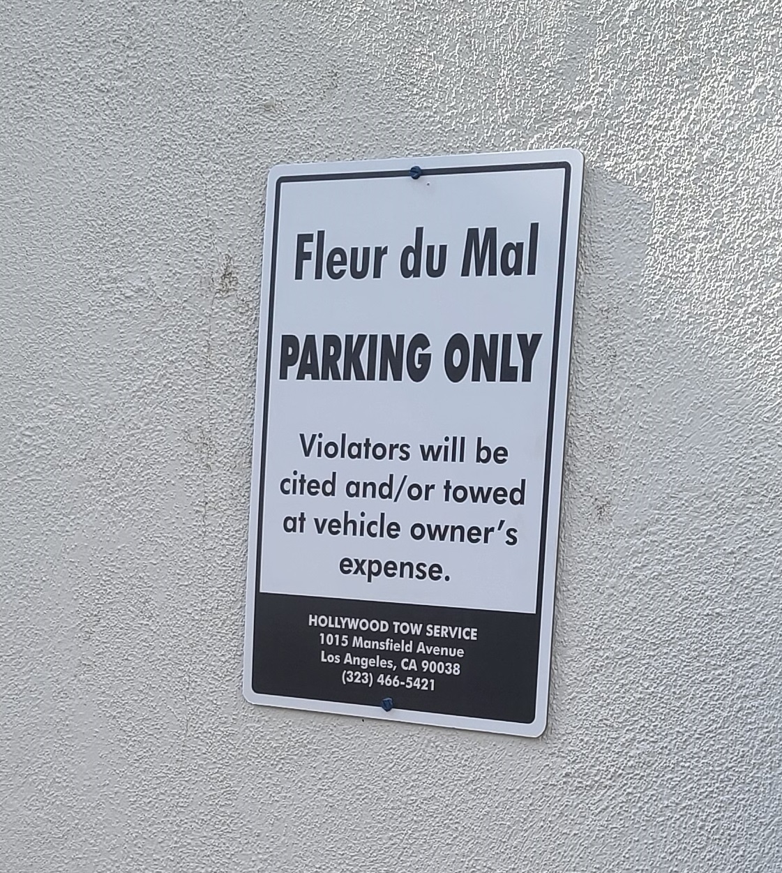 These are the parking lot signs we fabricated and installed for Faring in West Hollywood.