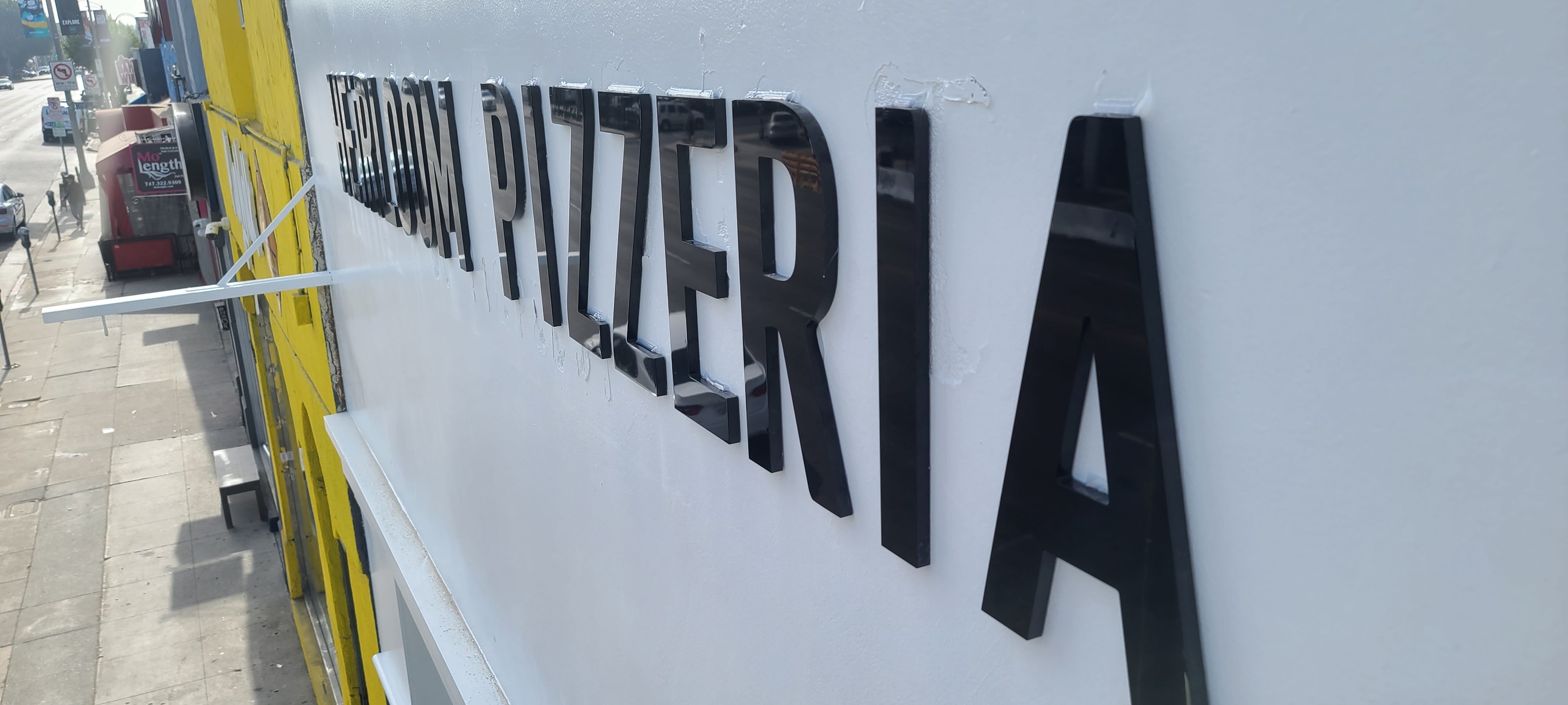 Quality signage increases brand visibility and attract customers. Like these dimensional letters for Heirloom Pizzeria in Los Angeles.